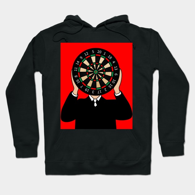 Dartboard Dart Player With Darts Arrows Hoodie by flofin